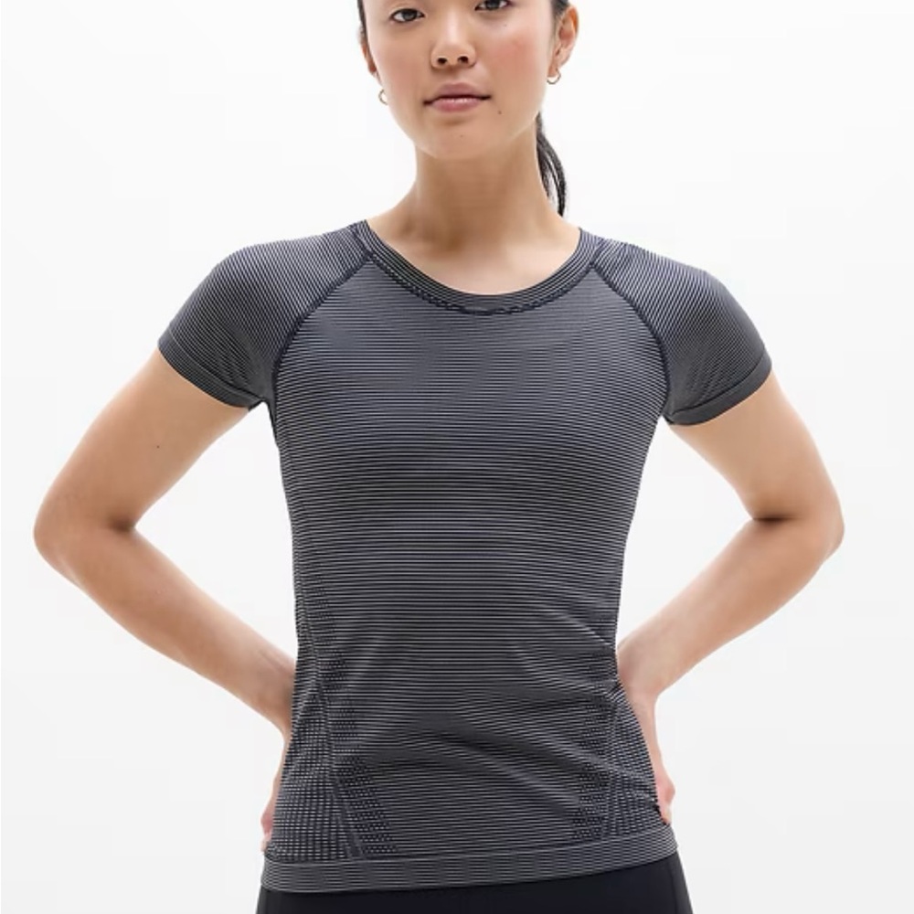 Women's Mini Stripe Workout Top